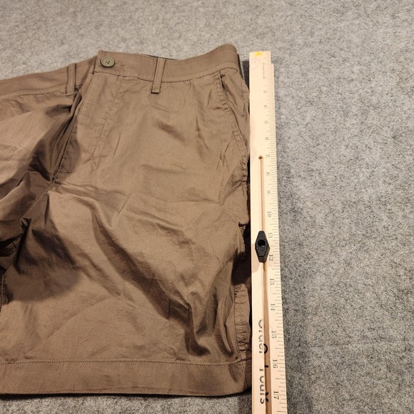 Abercrombie & Fitch Shorts Mens 34 Brown A&F All Day Stretch Chino Flat Front - Picture 5 of 8